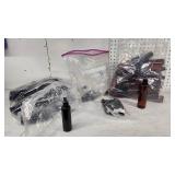 Lot of Plastic Spray Bottles and Containers including Black and Amber Variants - Mixed Sizes 4 1/2", 6" - Total Count 23 Tall, 48 Short - Dispensers Not Counted