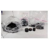 Plastic Cosmetic Containers in Various Sizes and Quantities - 26 of the larger ones, 18 Shorts, Lids Not Counted