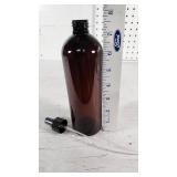 Amber Plastic Bottles with Pump Dispenser - 7" Tall - 72 of them, Dispensers Not Counted