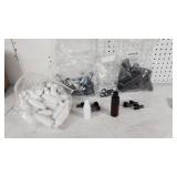 Lot of Plastic Bottles and Fine Mist Sprayers Including Bulk Apothecary Black Fine Mist Sprayers