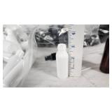 Lot of Plastic Bottles and Fine Mist Sprayers Including Bulk Apothecary Black Fine Mist Sprayers