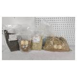 Mountain Rose Herbs Organic Dried Herbs and Flowers Lot including Nettle Leaf, Honeysuckle Flower, Oatstraw, and Hops Flowers