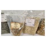 Mountain Rose Herbs Organic Dried Herbs and Flowers Lot including Nettle Leaf, Honeysuckle Flower, Oatstraw, and Hops Flowers