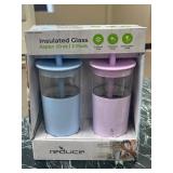 2 High Sierra Insulated Food Cups - 2 Recuce Insulated Aspen 20oz Glass Cups