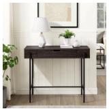 NEW - Walker Edison Minimalist Wood and Metal One Drawer Entry Table - MSRP - $240