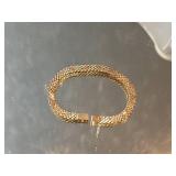 14K Yellow Gold Basketweave Bracelet ~ 8g