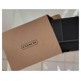 Coach Black Signature Compact Clutch Wallet * NWB