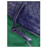 Bottega Veneta Indigo Leather Woven Handbag