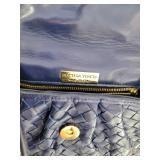 Bottega Veneta Indigo Leather Woven Handbag