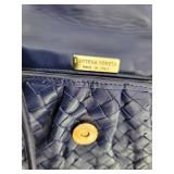 Bottega Veneta Indigo Leather Woven Handbag