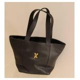 Vintage Paloma Picasso Black Leather Tote Bag