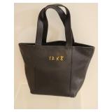Vintage Paloma Picasso Black Leather Tote Bag