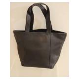Vintage Paloma Picasso Black Leather Tote Bag