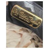 Vintage Paloma Picasso Black Leather Tote Bag