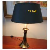 Brushed Brass Flared Candlestick Table Lamp