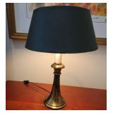 Brushed Brass Flared Candlestick Table Lamp