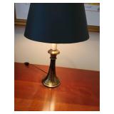Brushed Brass Flared Candlestick Table Lamp