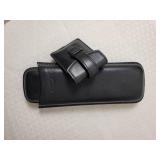 Coach Black Leather Cigar Case and Clip