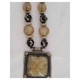 Bold Exotic Beaded Pendant Necklace ~ Hand Crafted in India