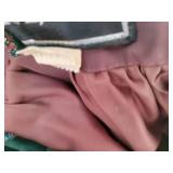 Vintage Evergreen Velvet Paisley Maxi Dress ~ size 6