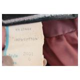 Vintage Evergreen Velvet Paisley Maxi Dress ~ size 6