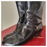 Ferragamo Black Leather Boots ~ size 7.5