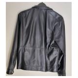 Saks Fifth Avenue Dark Brown Leather Jacket ~ size M