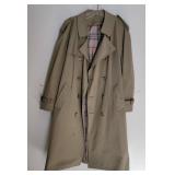 Classic Double Breasted Lined Trench Coat ~ 40R