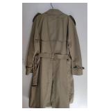 Classic Double Breasted Lined Trench Coat ~ 40R