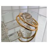 18K Yellow Gold Bangle Bracelet Duo ~ 15g