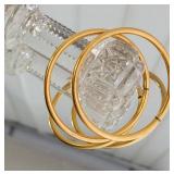 18K Yellow Gold Bangle Bracelet Duo ~ 15g