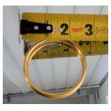 18K Yellow Gold Bangle Bracelet Duo ~ 15g