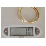 14K Yellow Gold Bangle Bracelet Duo ~ 10g