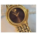 Movado Museum Watch with Black Dial and Panther-link Bracelet