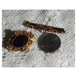 Victorian Jeweled Brooch and Locket