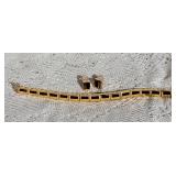 18K Yellow Gold and Black Coral Bracelet and Earrings by Bernard K Passman ~ LE, 58g