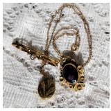 Victorian Jeweled Brooch and Locket