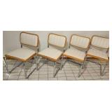 Marcel Breuer Cesca Style Cantilever Dining Chairs ~ set of 4