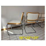 Marcel Breuer Cesca Style Cantilever Dining Chairs ~ set of 4