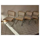 Marcel Breuer Cesca Style Cantilever Dining Chairs ~ set of 4