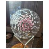 Hand-Blown Art Glass Charger Platter by Peter Zelle