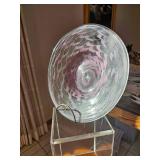 Hand-Blown Art Glass Charger Platter by Peter Zelle