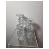 Iittala Ultima Thule Crystal Candleholders Set of Three Tapio Wirkkala, Finland