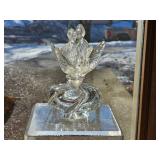 Gundersen Pairpoint Clear Art Glass Perfume Bottle with Stopper