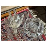 Gundersen Pairpoint Clear Art Glass Perfume Bottle with Stopper