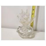 Gundersen Pairpoint Clear Art Glass Perfume Bottle with Stopper