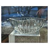 Orrefors Swedish Crystal Ribbed Bowl