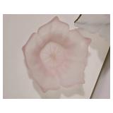 Viking Glass Satin Lotus Dishes, Pair