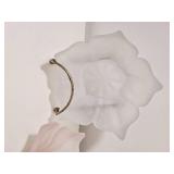 Viking Glass Satin Lotus Dishes, Pair