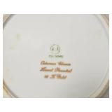 Set of O & J Germany Hand-Painted 22K Gold Cabinet Plates